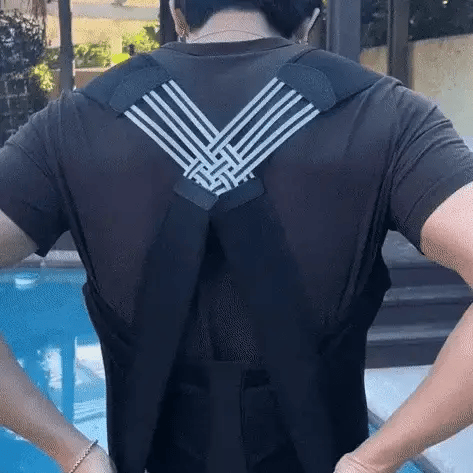 Holdningsvest for trening og aktivitet. Unisex ryggstøtte hjelper med bedre holdning og forebygger ryggsmerter.