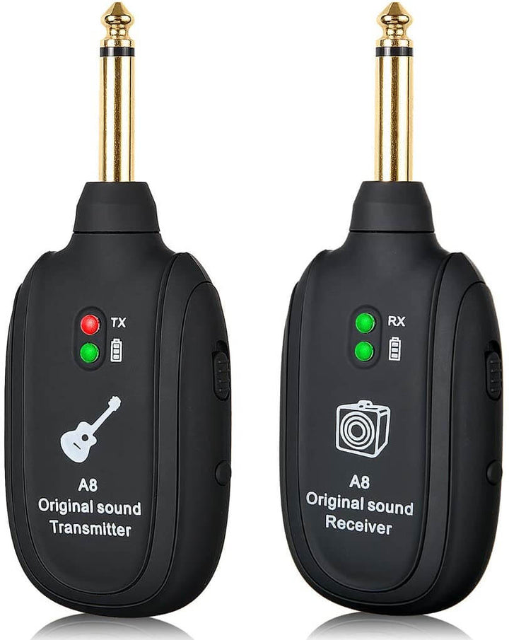 Allsidig trådløst gitarsystem, ideelt for kabelfri lydoverføring fra gitar til forsterker på alle scener.
