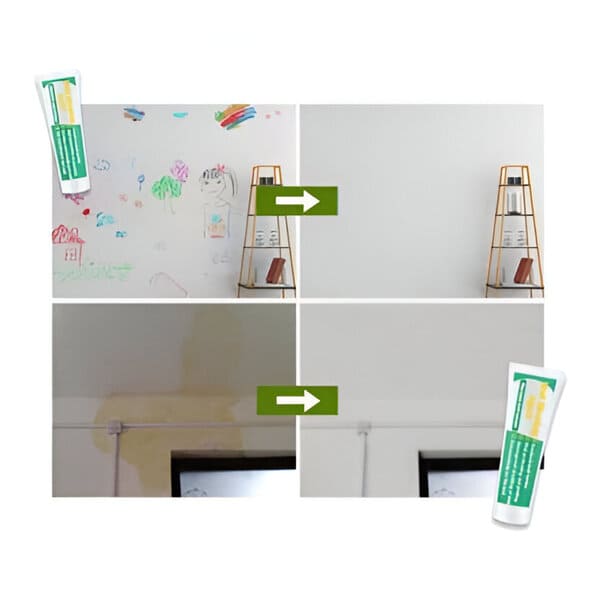 Vegg reparasjonslim fyller enkelt hull i gipsplater, gir en jevn overflate klar for maling.
