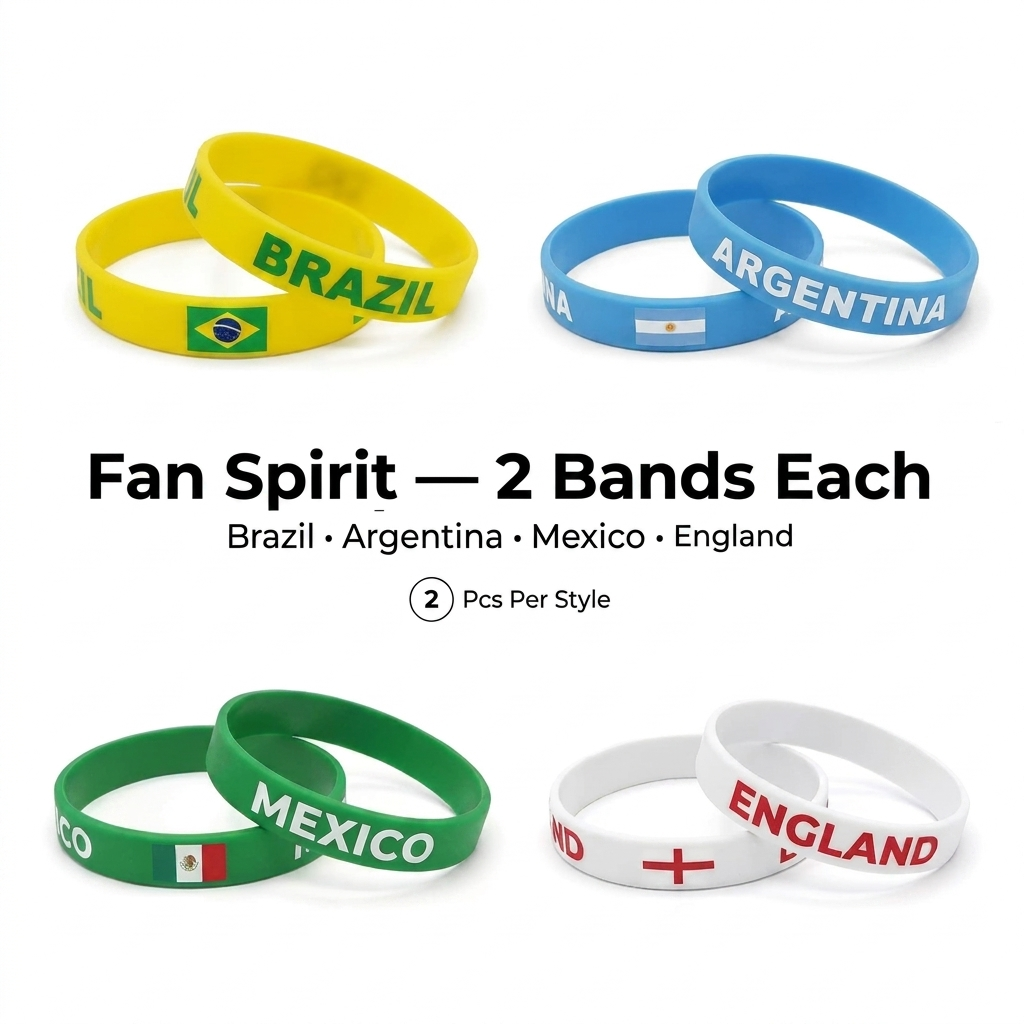 Unisex WC2026 fotball armbånd. Flott fanutstyr for enhver supporter som vil feire og heie på landslaget.