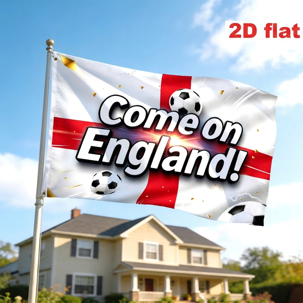 Offisielt England fotball heiebanner. Et must-have supporterutstyr for alle fans som vil feire WC2026 kampdag.