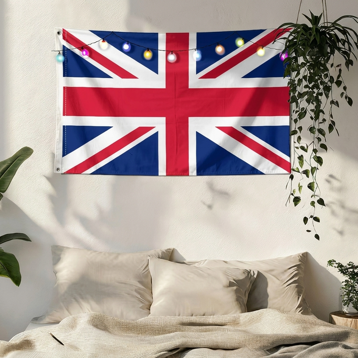 Stort England supporterbanner, perfekt fotballdekorasjon for kampdag, EM eller verdensmesterskap. Fanutstyr.
