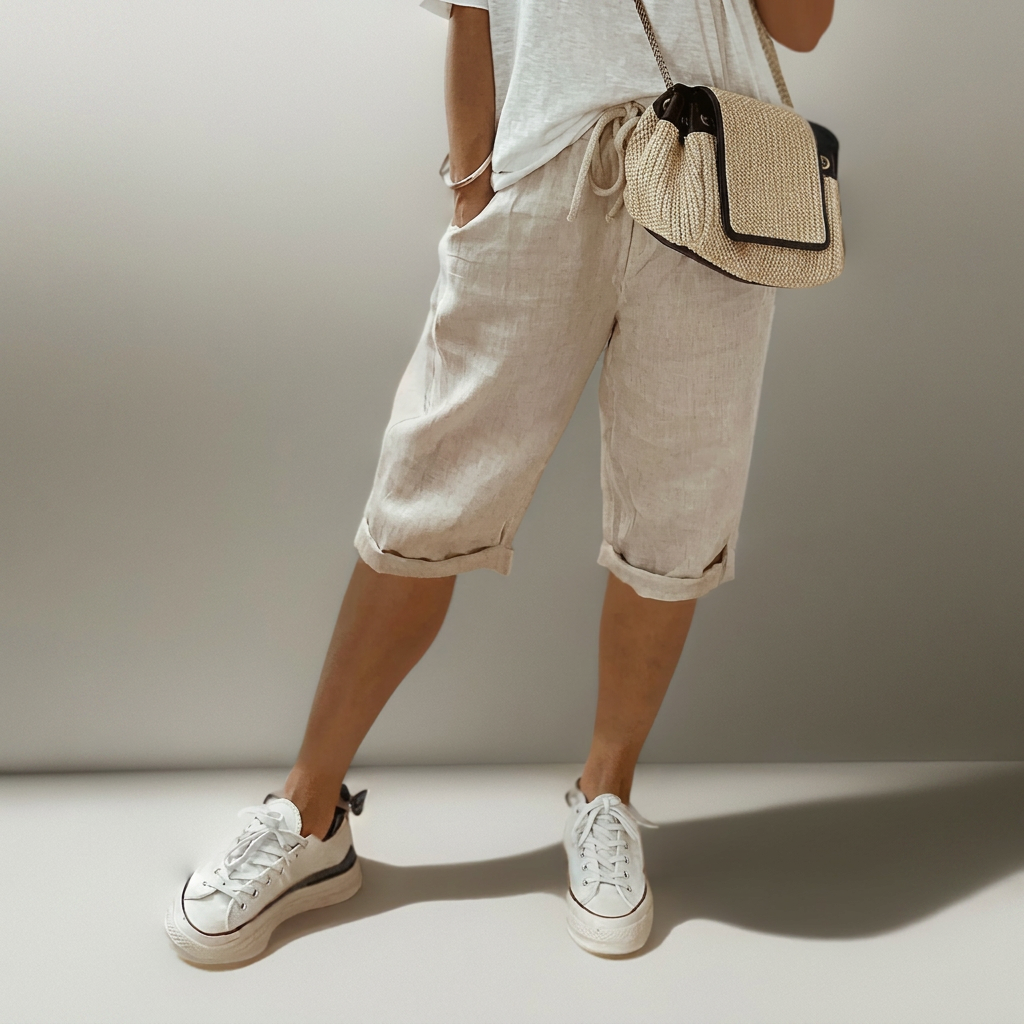 Løse dame shorts med justerbar snøring for ultimat komfort. Perfekt som sommershorts eller fritidsshorts.