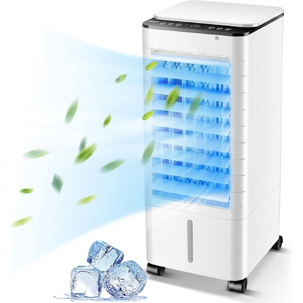 Ventilfri 3-i-1 luftkjøler WC2026 med kjøling, fukter og rensing for et sunt inneklima i hjemmet/kontoret.