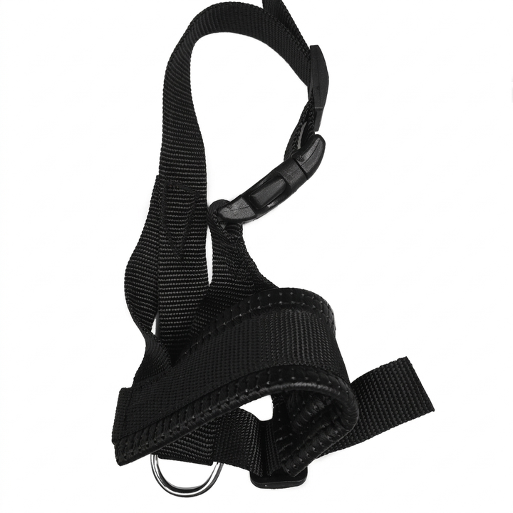 Sikker nylon munnkurv for hund, justerbar passform for komfort under lufting, trening og veterinærbesøk.
