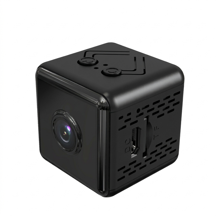 Trådløst 1080P mini WiFi sikkerhedskamera for hjemmet med nattsyn og bevegelsessensor for overvåking.