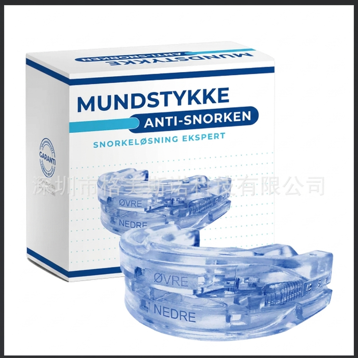 Unisex SilentGuard snorkestop og tandbeskytter i silikone for bedre søvn og beskyttelse mod bruxisme.