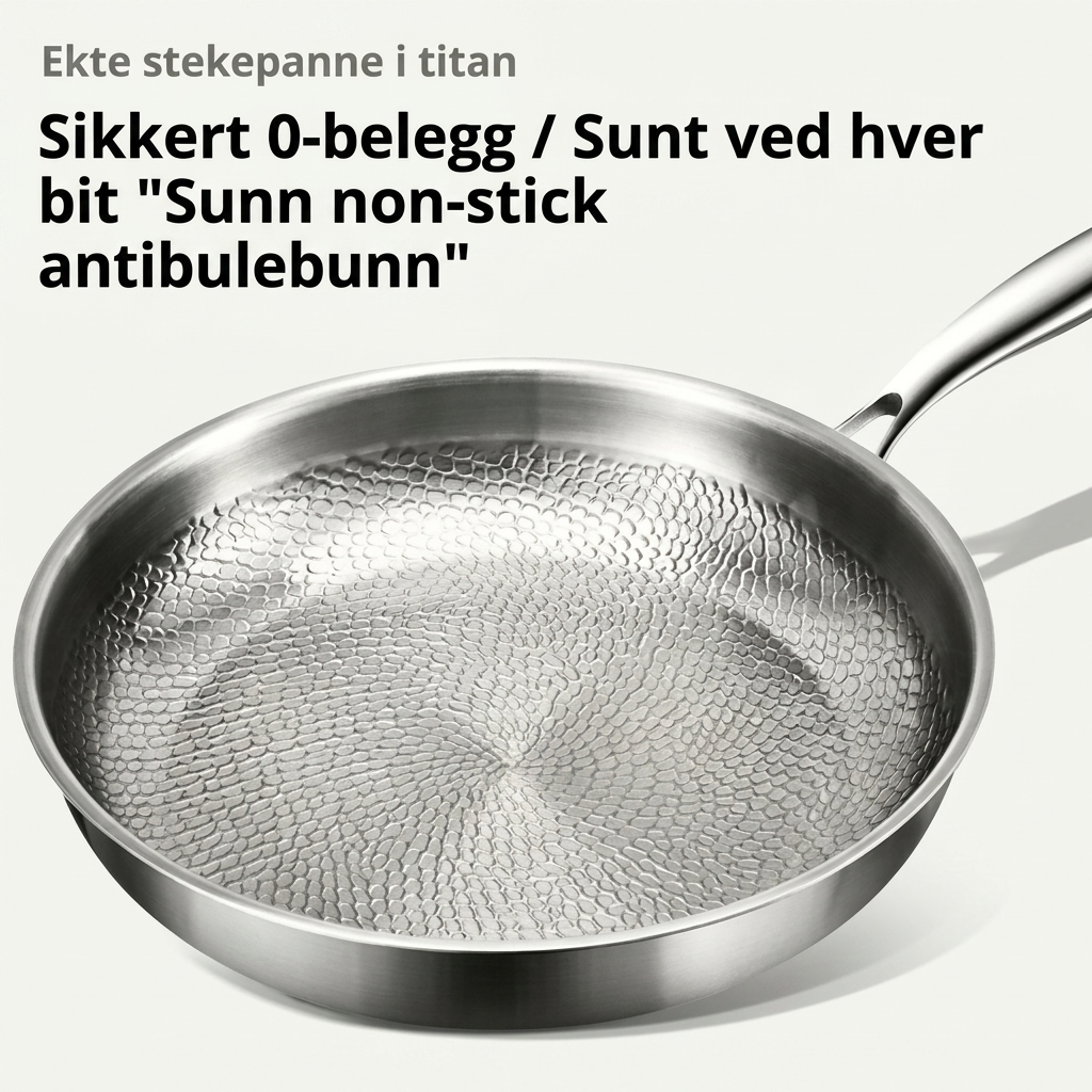 Eksklusiv ubelagt titan stekepanne, et holdbart kokekar som forbedrer din matlaging.