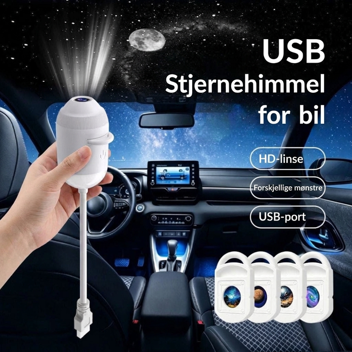 LED galakseprojektor som stemningslys, perfekt for avslapning og koselig romdekorasjon i hjemmet.