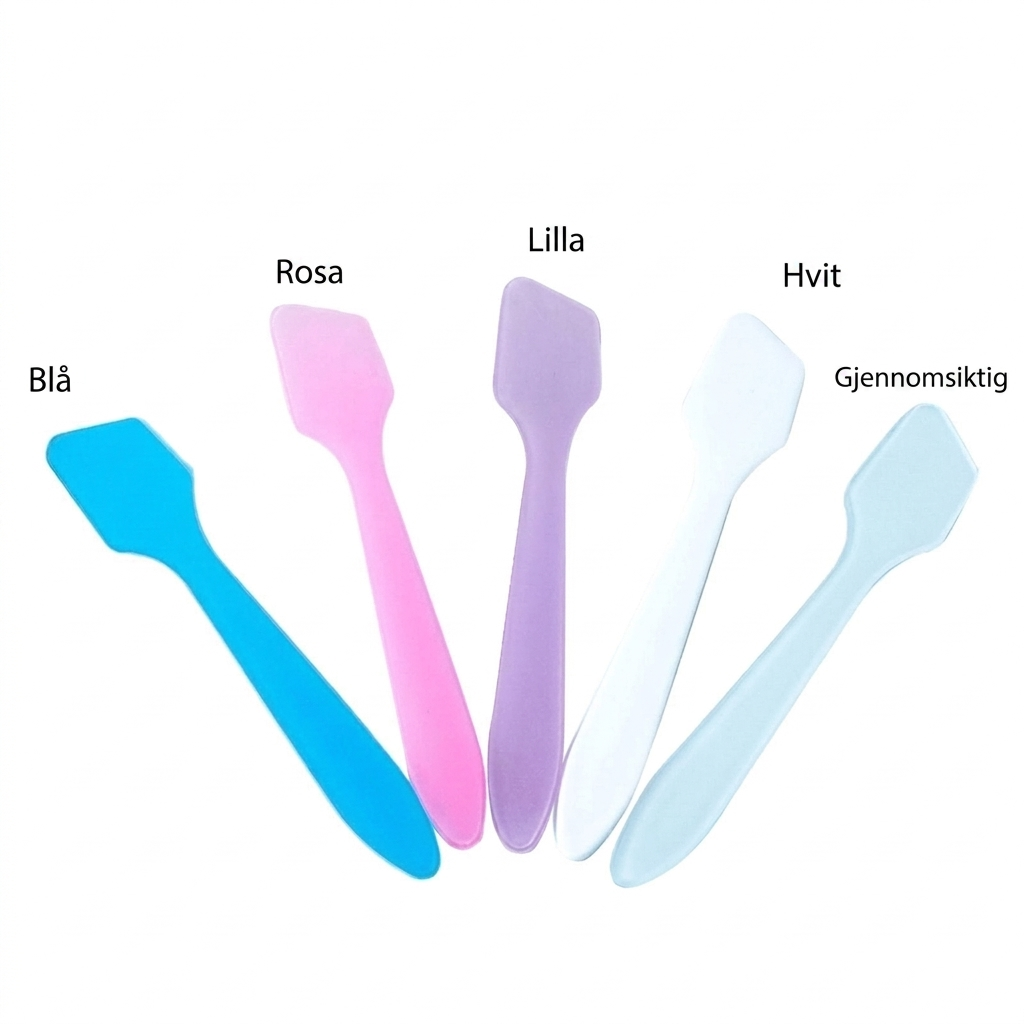 Mini kremspatel for hygienisk påføring av kosmetikk og hudpleie, unngår fingre i krukker.