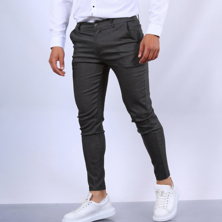 Komfortable slim fit stretchbukser for menn, i bomullsblanding, for en allsidig smart casual stil.