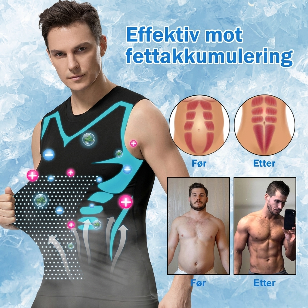Menns hurtigtørkende treningsvest med stretch. Perfekt for løping, fitness og aktiv sport. Pustende slim fit.