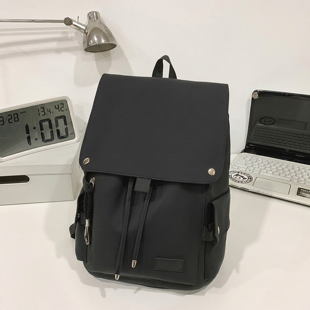 Funksjonell side av menns business laptopveske, med smart oppbevaring og stor kapasitet for organisering.