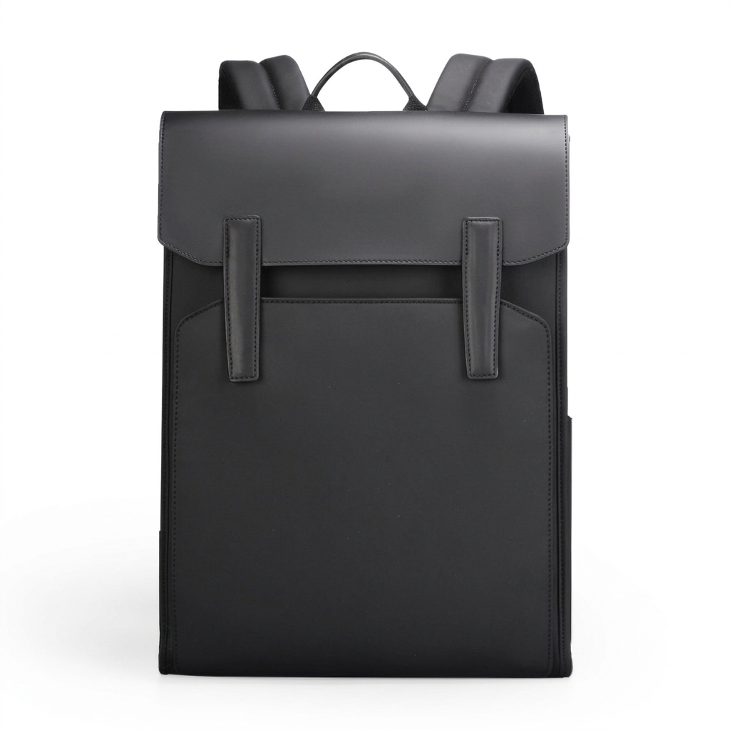 Svart herre PC-ryggsekk, stor kapasitet for laptop og jobb. Ideell for pendling og reise.