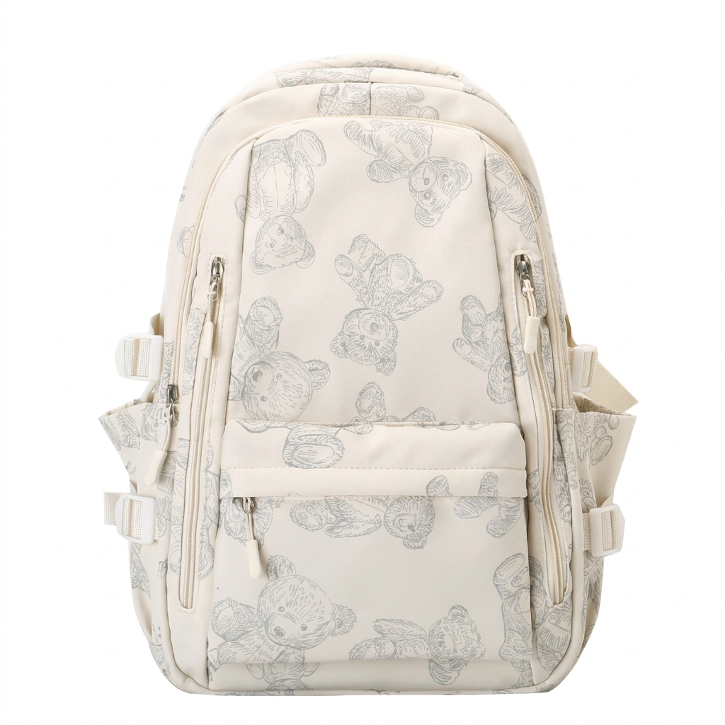 Avslappet unisex canvas reiseveske med glidelås. Romslig hverdagssekk for pendling og eventyr.