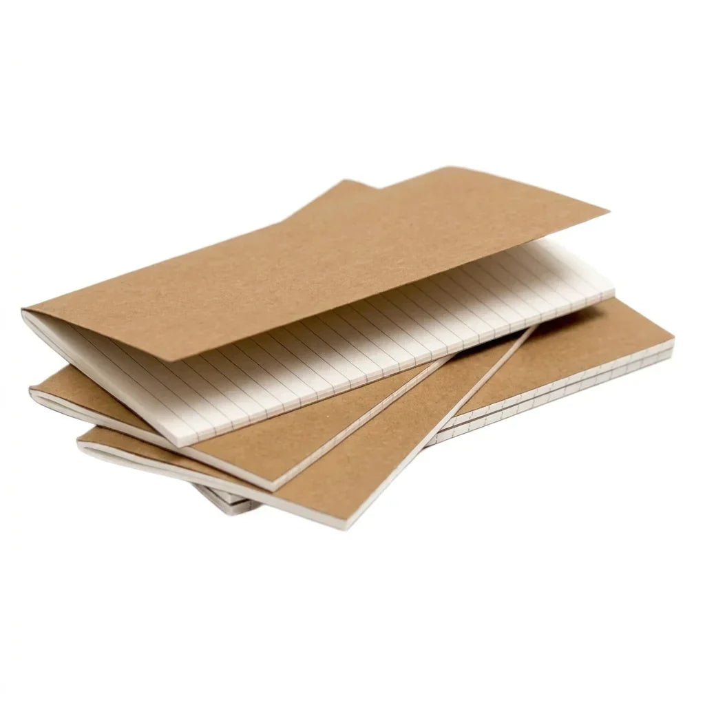 Notatbokpåfyll; utskiftbar kjerneinnsats for reisende notatbok, perfekt for journaling og planlegging.