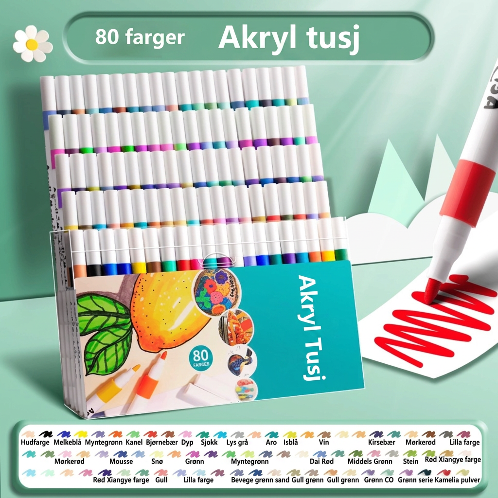 Høy kvalitet akrylpenner for hobbyprosjekter, DIY, dekorasjon og kreative utfoldelser.
