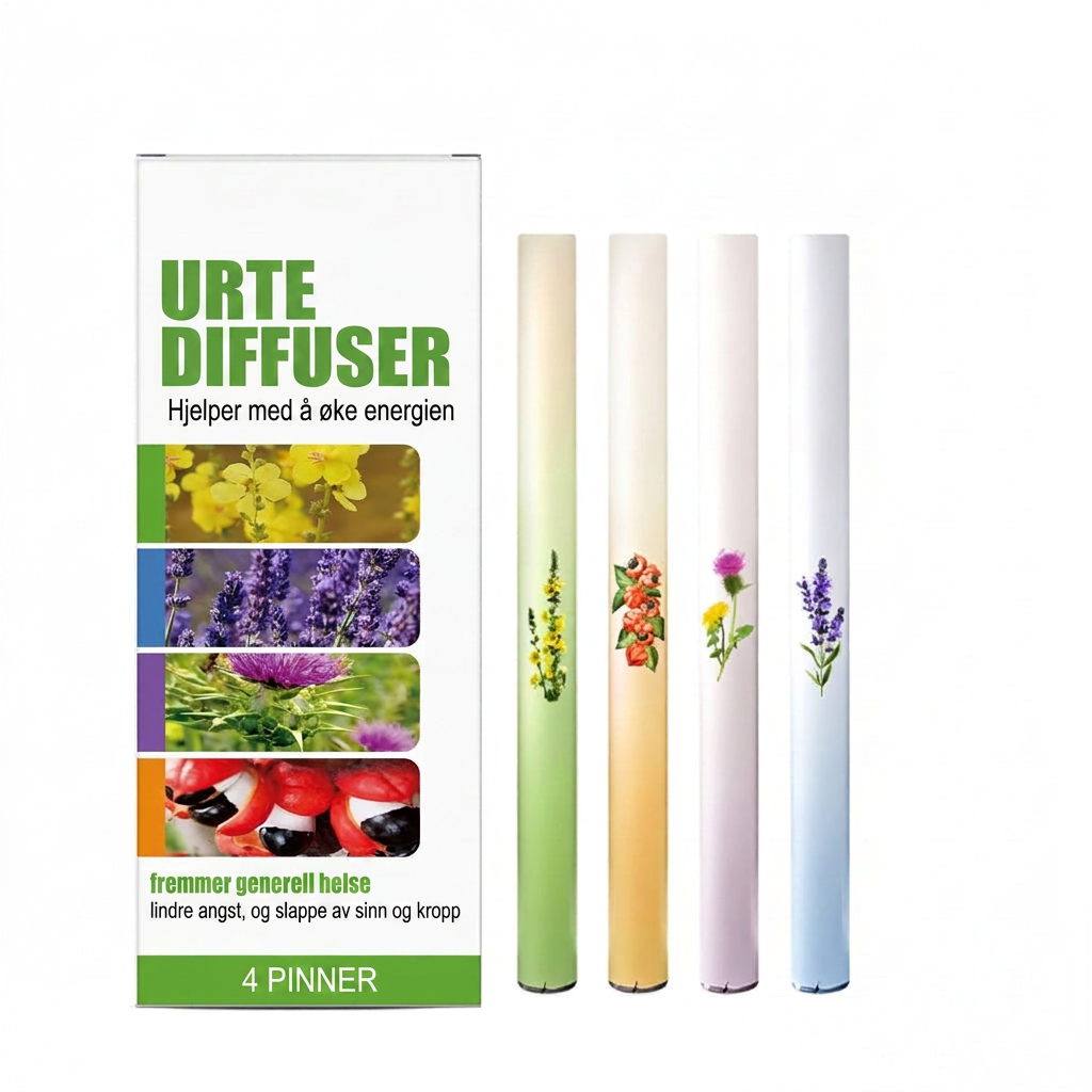 Aroma diffuser pinner for velvære og avslapning. Skaper rolig atmosfære hjemme eller på reise med aromaterapi.