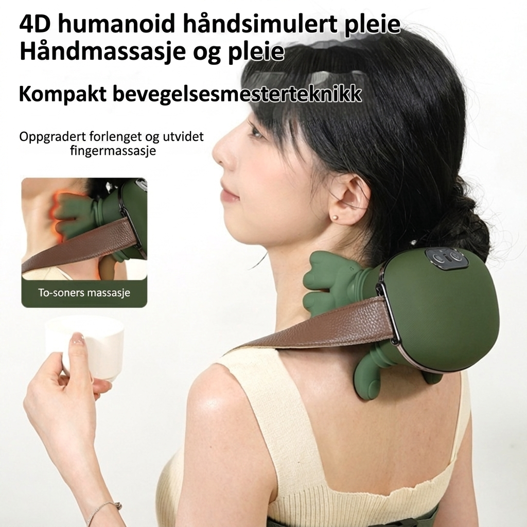 Brukervennlig elektrisk massasjeapparat CJ26 for nakke og skuldre, med ergonomisk design for effektiv avslapning.