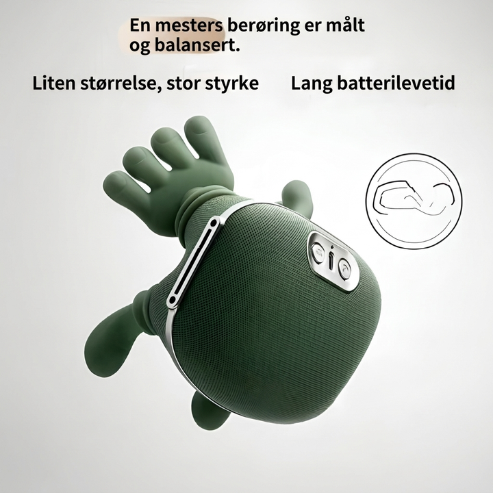 Elektrisk skuldermassasjeapparat med effektiv dyptgående knafunksjon for stressreduksjon og muskelpleie.
