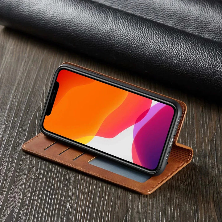 Slitesterkt iPhone-deksel med magnetisk funksjon, full beskyttelse mot støt og riper.