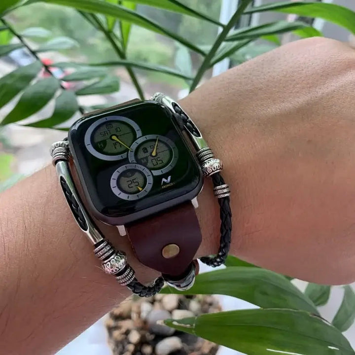 Apple Watch skinnreim med vintage preg. Kvalitets skinnreim som er både komfortabel og stilfull.