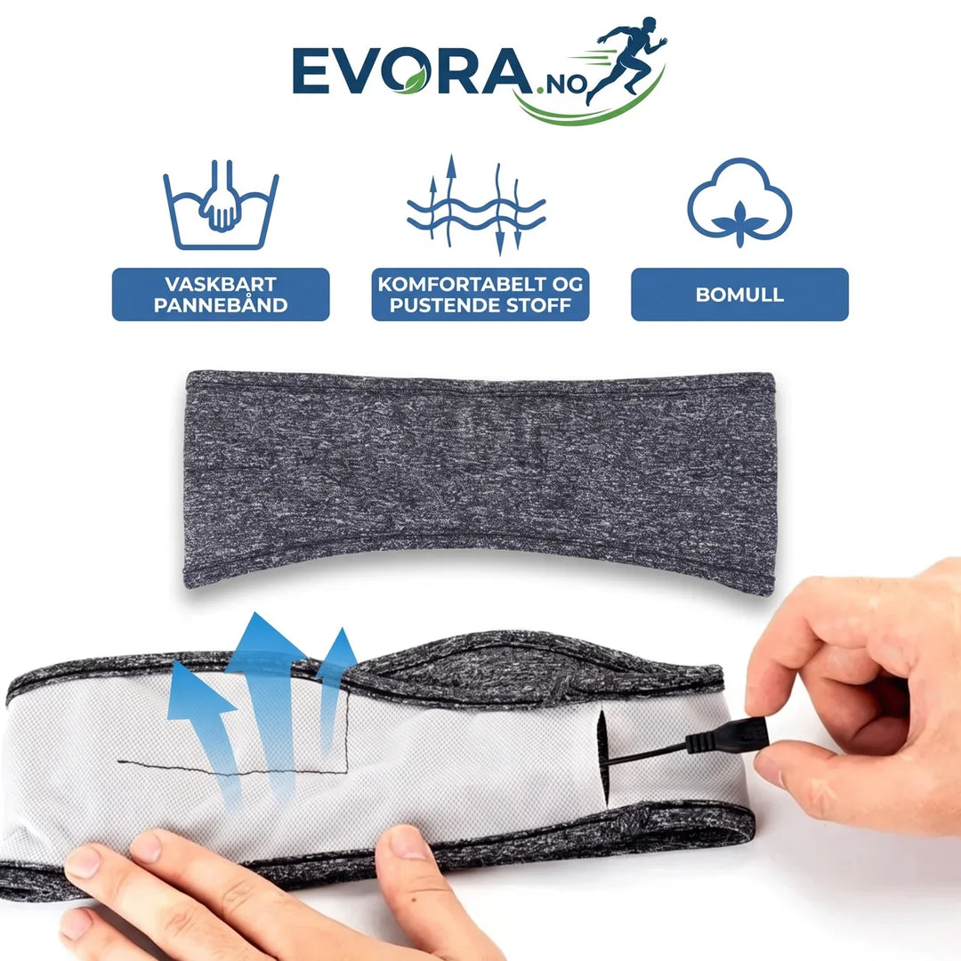 Vaskbart og fleksibelt Bluetooth lydhodebånd. Trådløse hodetelefoner for daglig bruk, reise og sport.