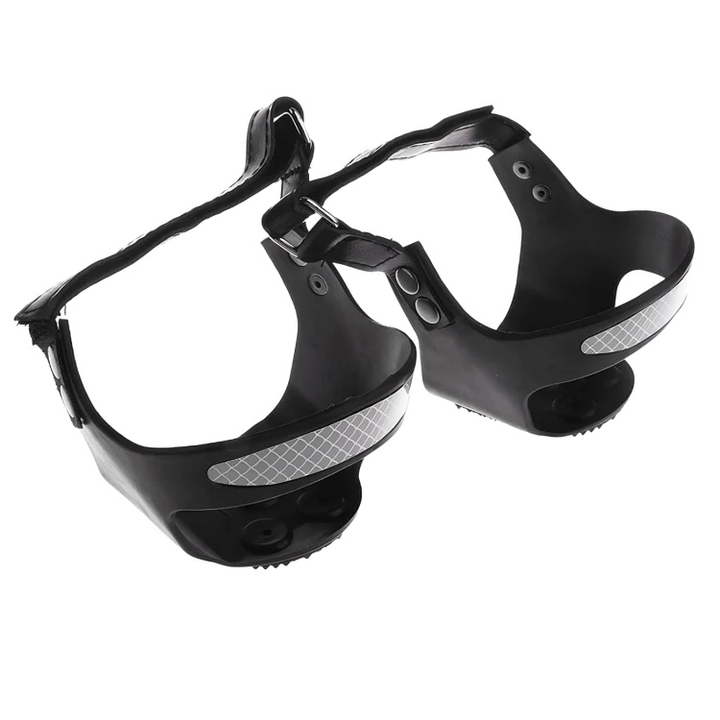 Unisex isbrodder med pigger og refleks for sikker sklisikring på is og snø. Essential vinterutstyr for utendørsaktiviteter.