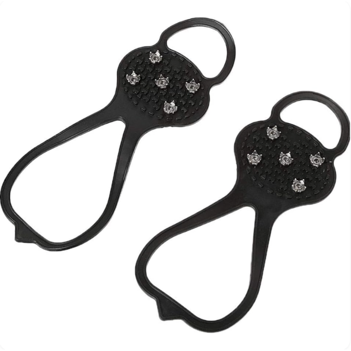 Sikre isbrodder for sko, gir optimalt grep på is og snø. Essential sklisikring for trygge vintergåturer.