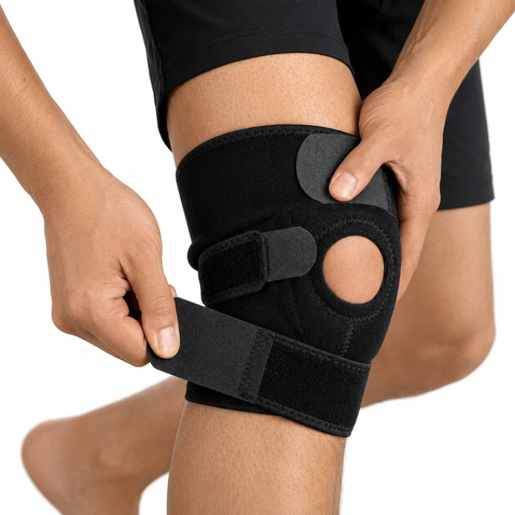 Justerbar knebeskytter for unisex bruk, gir god støtte for kneet under trening og hverdag. Perfekt for sport.