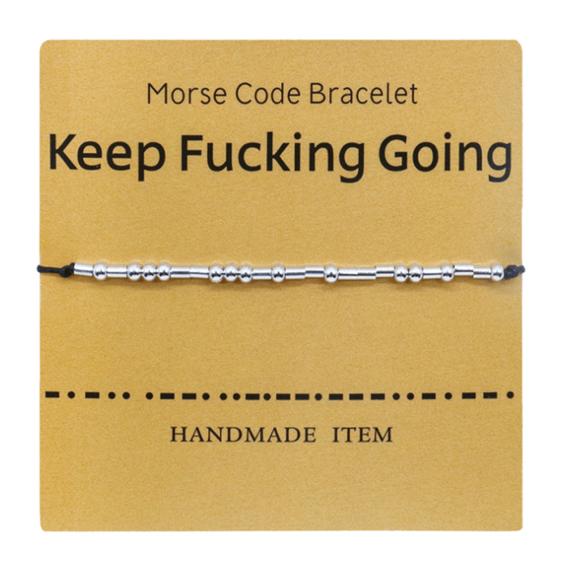 Trendy unisex morsekode armbånd, ideelt for et unikt og personlig smykke.