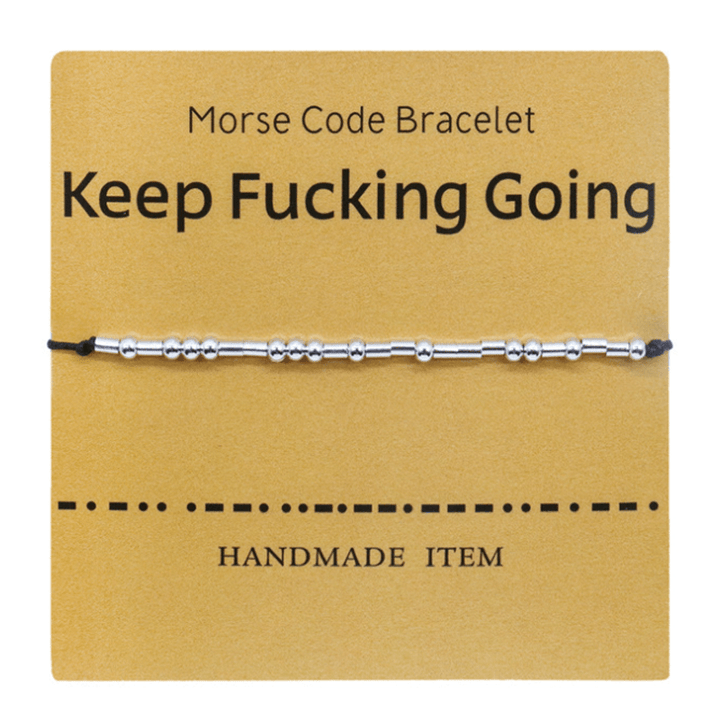 Trendy unisex morsekode armbånd, ideelt for et unikt og personlig smykke.