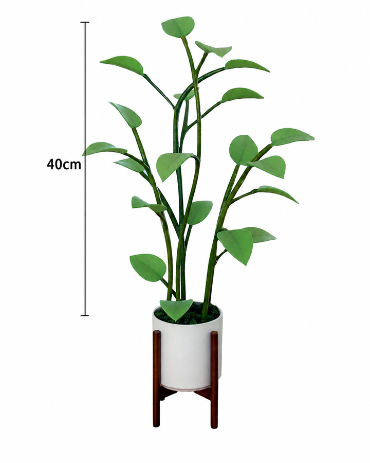 Elegant LED-dekorasjon: Planteformet lampe med flerfarget lys som transformerer rommet visuelt.