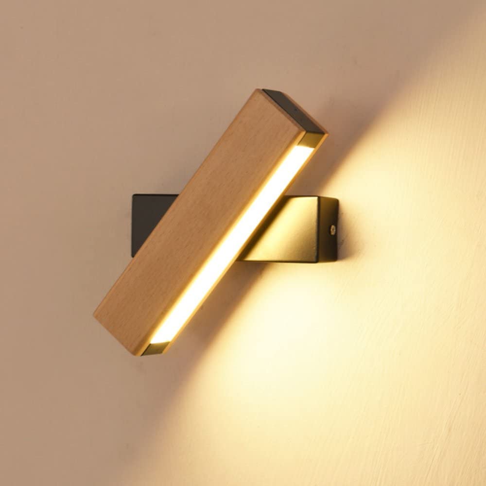 Hvit moderne LED-vegglampe med 360° svingfunksjon, for aksent- eller leselys i hjemmet.