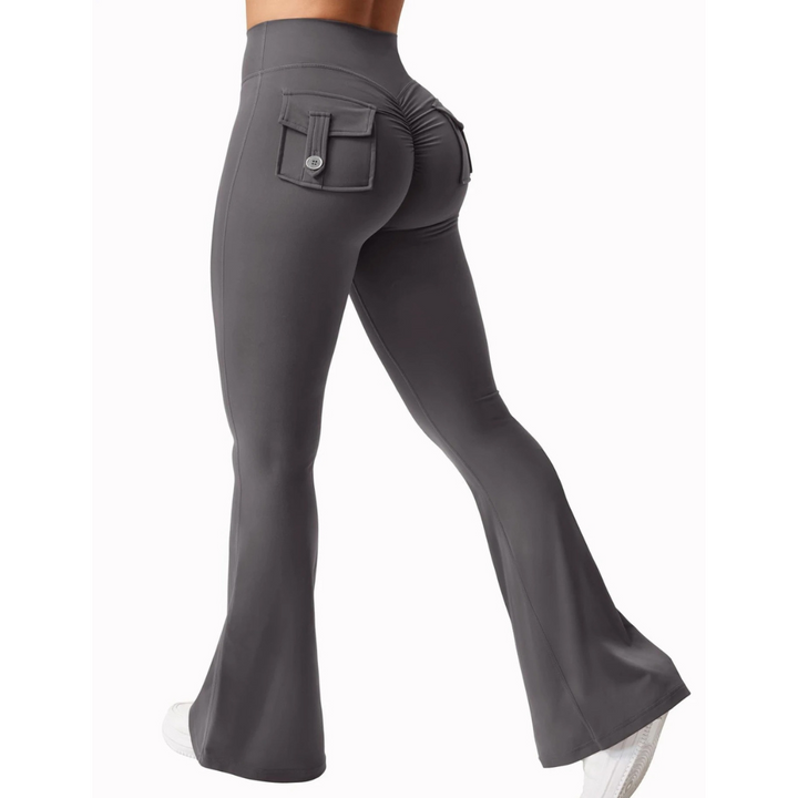 Allsidige kvinner leggings med høy midje, stretch og lommer, egnet for yoga, trening og hverdagsbruk.