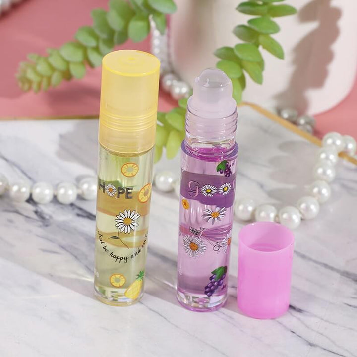 Fruktig lipgloss sett med speilvann-effekt. 6 farger for fuktighet og glans til kvinners lepper.