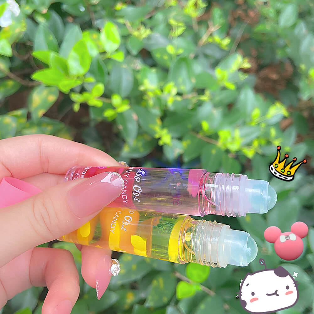 Kvinner fuktighetsgivende lipgloss sett. 6 skinnende, fruktige farger for vakre, glansfulle lepper.