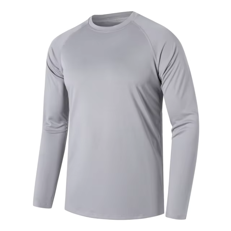 Enkel og stilren langermet t-skjorte for menn. En basic fritidsgenser som er komfortabel og lett å style.