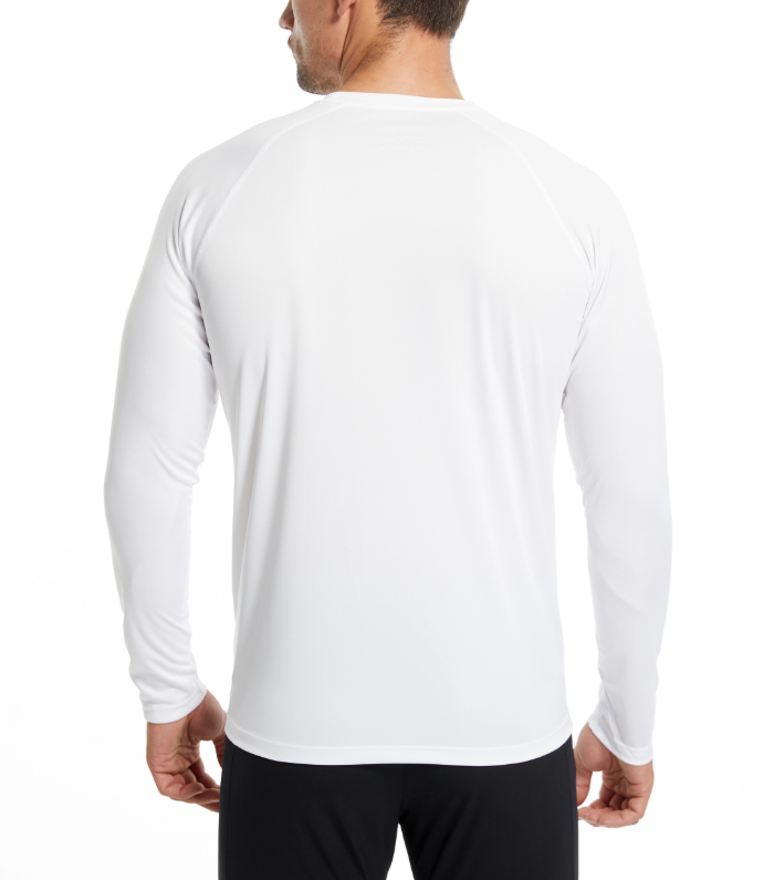 Hverdagslig langermet t-skjorte for menn. Komfortabel overdel med rund hals, perfekt for en casual stil.