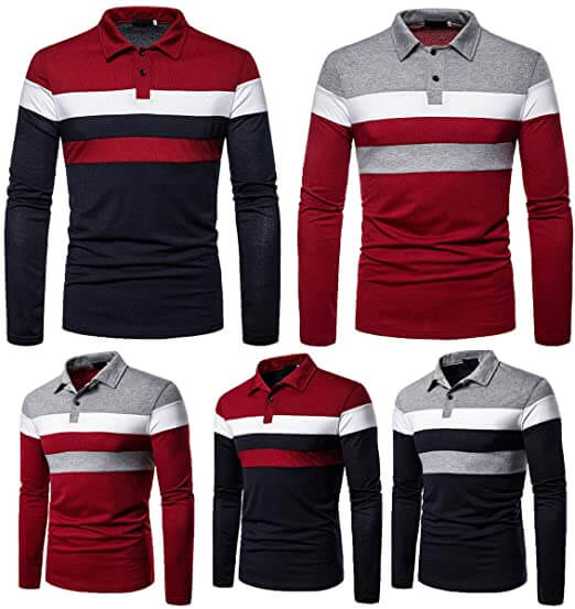 Elegant langermet herre poloskjorte, kombinerer stil og komfort for den moderne mann.