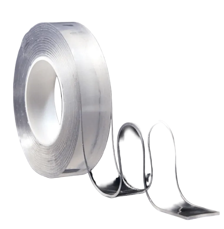 Sterk dobbeltsidig tape, gjennomsiktig og selvklebende, perfekt for veggfeste hjemme og på kontoret.