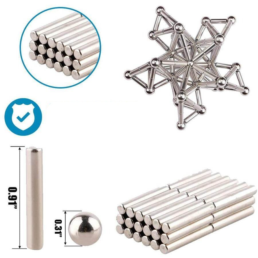 Barn bygger en form med magnetisk byggesett, perfekt for kreativ og utviklende konstruksjonslek.