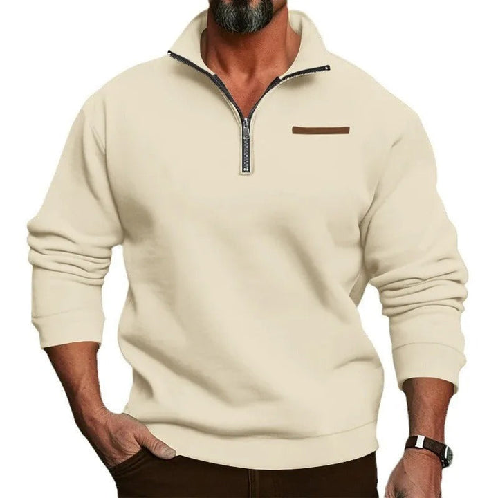 Herregenser med halv glidelås, luksuriøs varme og allsidig stil for den moderne mannen.