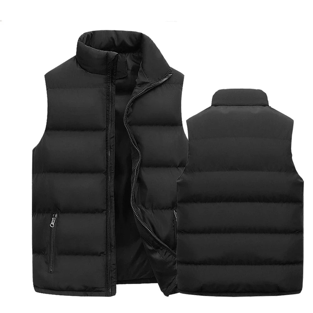 Varm og vanntett menns vinter bodywarmer vest, ideell som ytterplagg for menn.