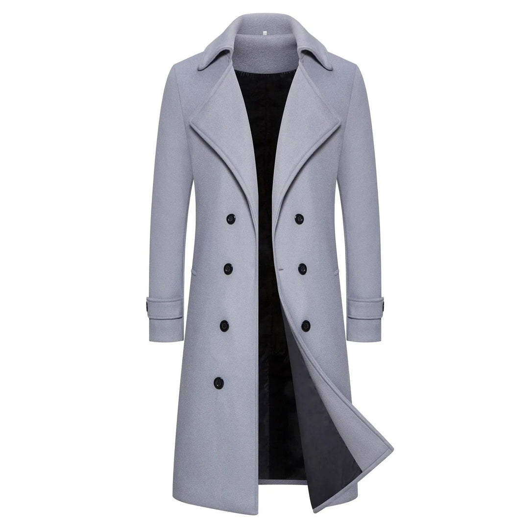 Elegant slim fit trenchcoat for menn, klassisk yttertøy og vindjakke for en sofistikert look.