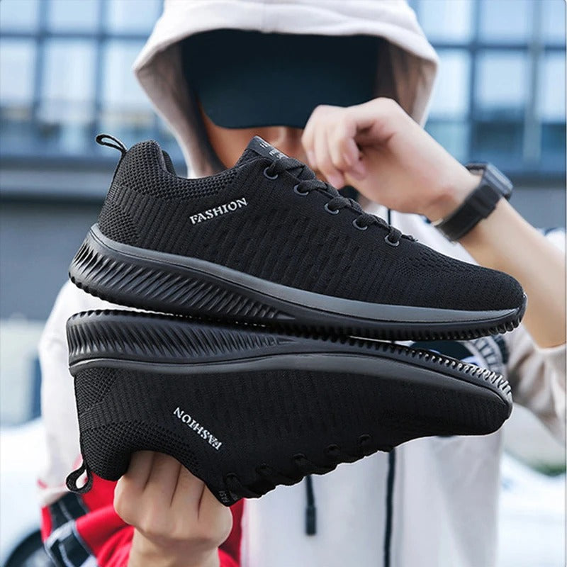 Pustende lettvektssko for menn, ideelle sneakers for løping, trening og fritid, maksimal komfort.