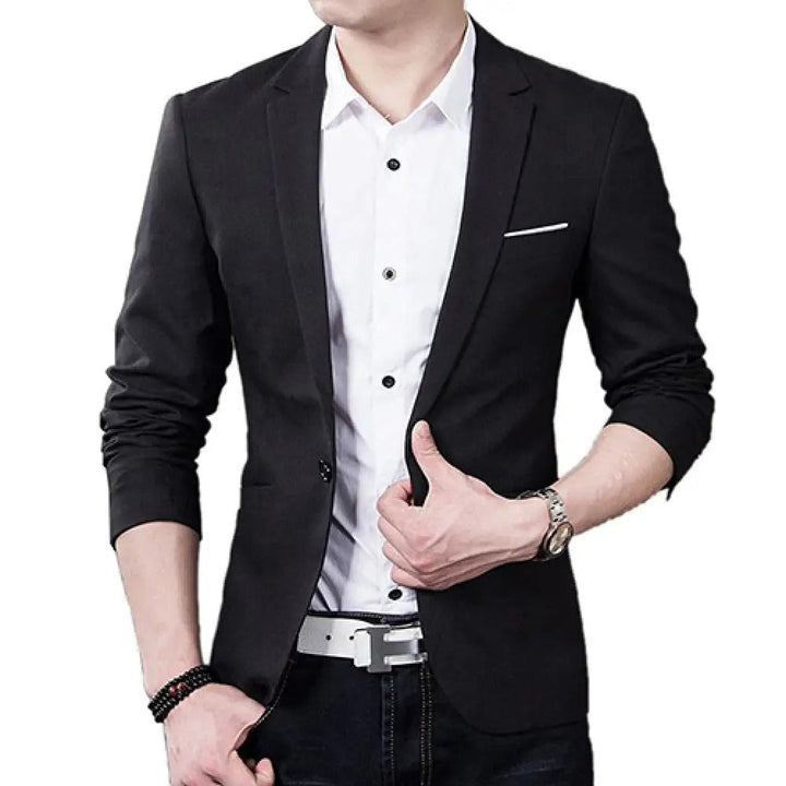 Komfortabel menns dressjakke, ideell som business blazer for en velkledd og profesjonell look.