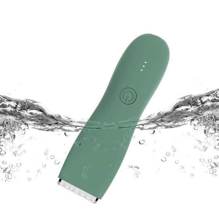 Slank og moderne kroppshårtrimmer, vanntett design for dusjbruk og enkel rengjøring.