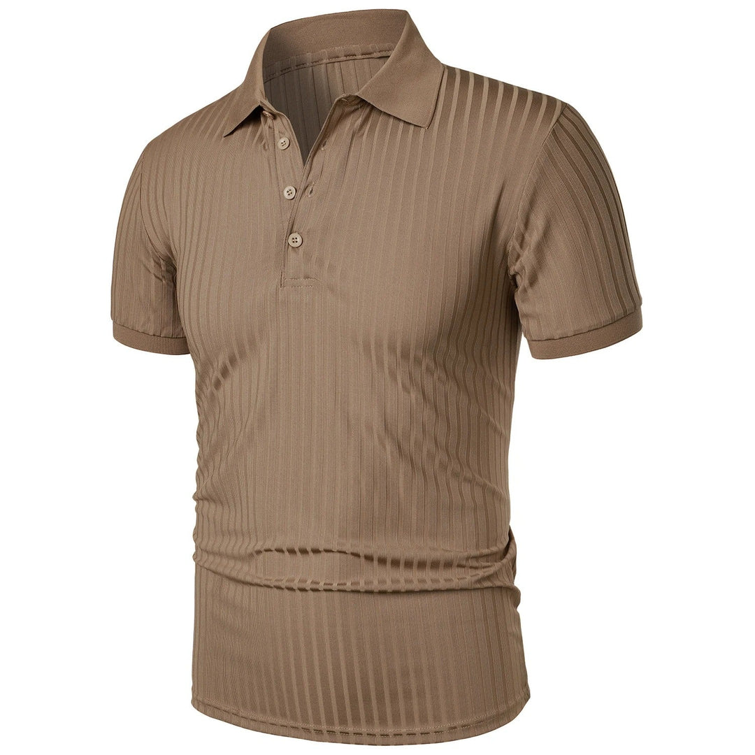 Premium slimstrikket poloskjorte til herre, for en sofistikert, komfortabel og trendy stil.
