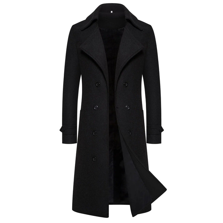 Elegant slim fit trenchcoat for menn i klassisk khaki. Stilig vindjakke og yttertøy.